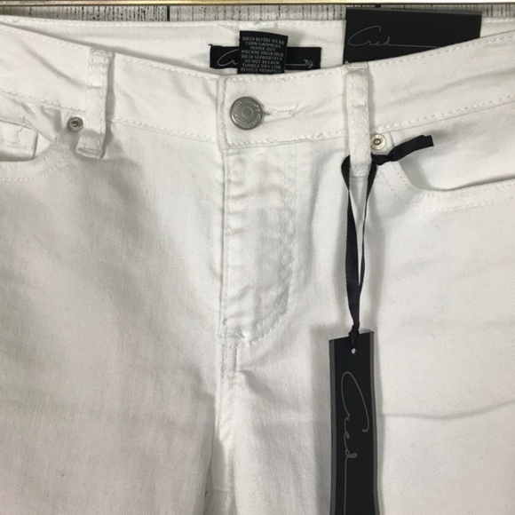 [Cred NY] White Skinny Jeans Uneven Hems New 06 - Picture 5 of 8